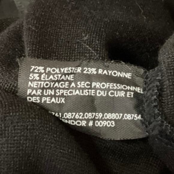 Club Monaco Black Faux Leather Sleeveless Racerback Zip Mini Fit & Flare Dress 0 - Picture 5 of 5